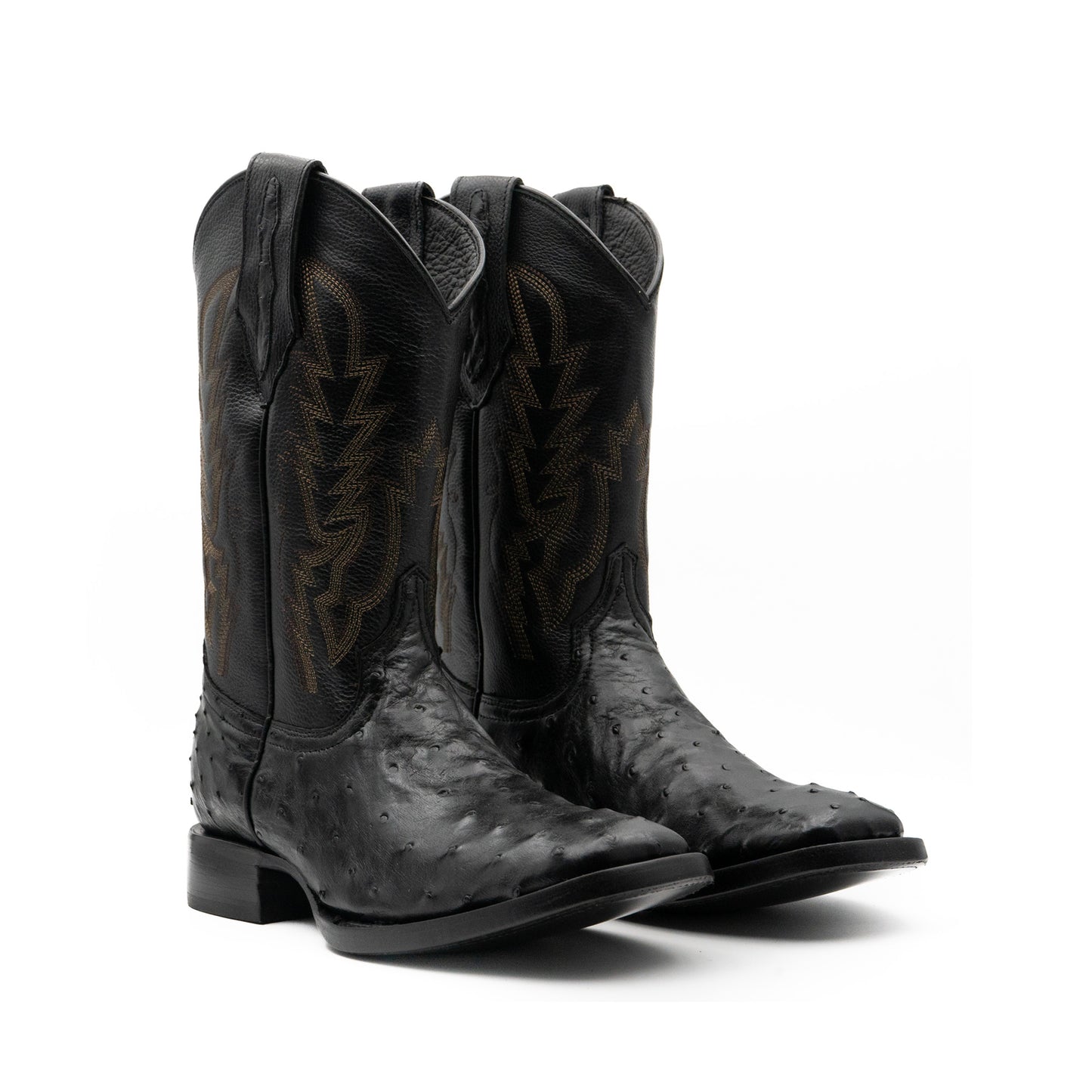 Bota Exótico Avestruz Negro