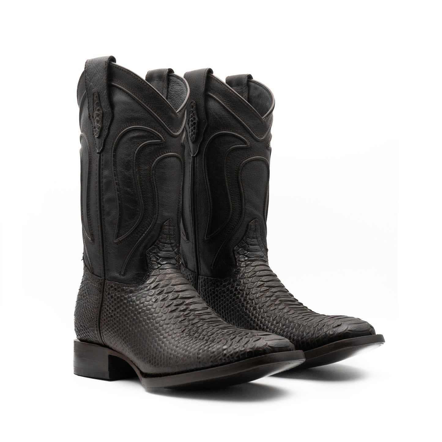 Bota Pitón exótico Café