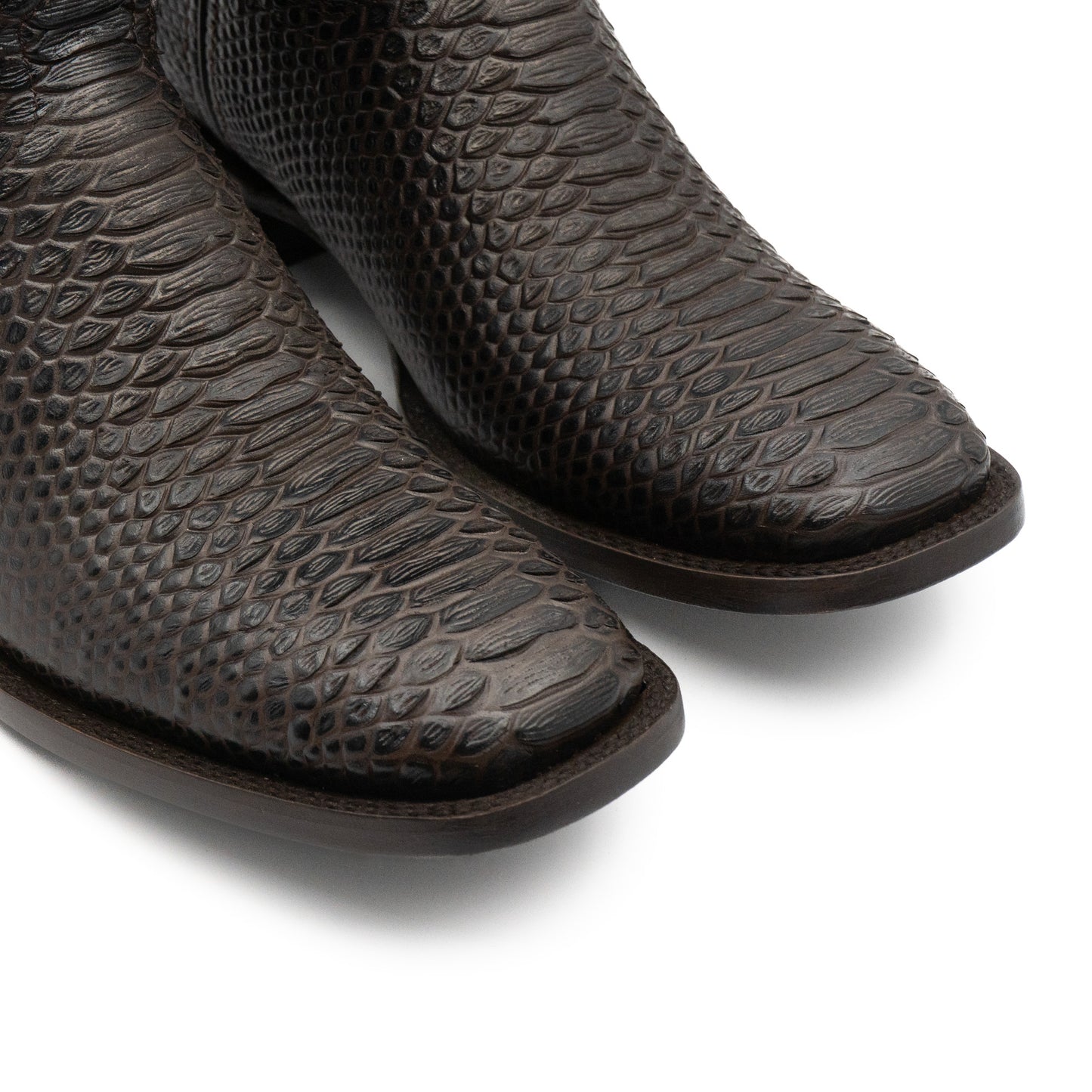 Bota Pitón exótico Café