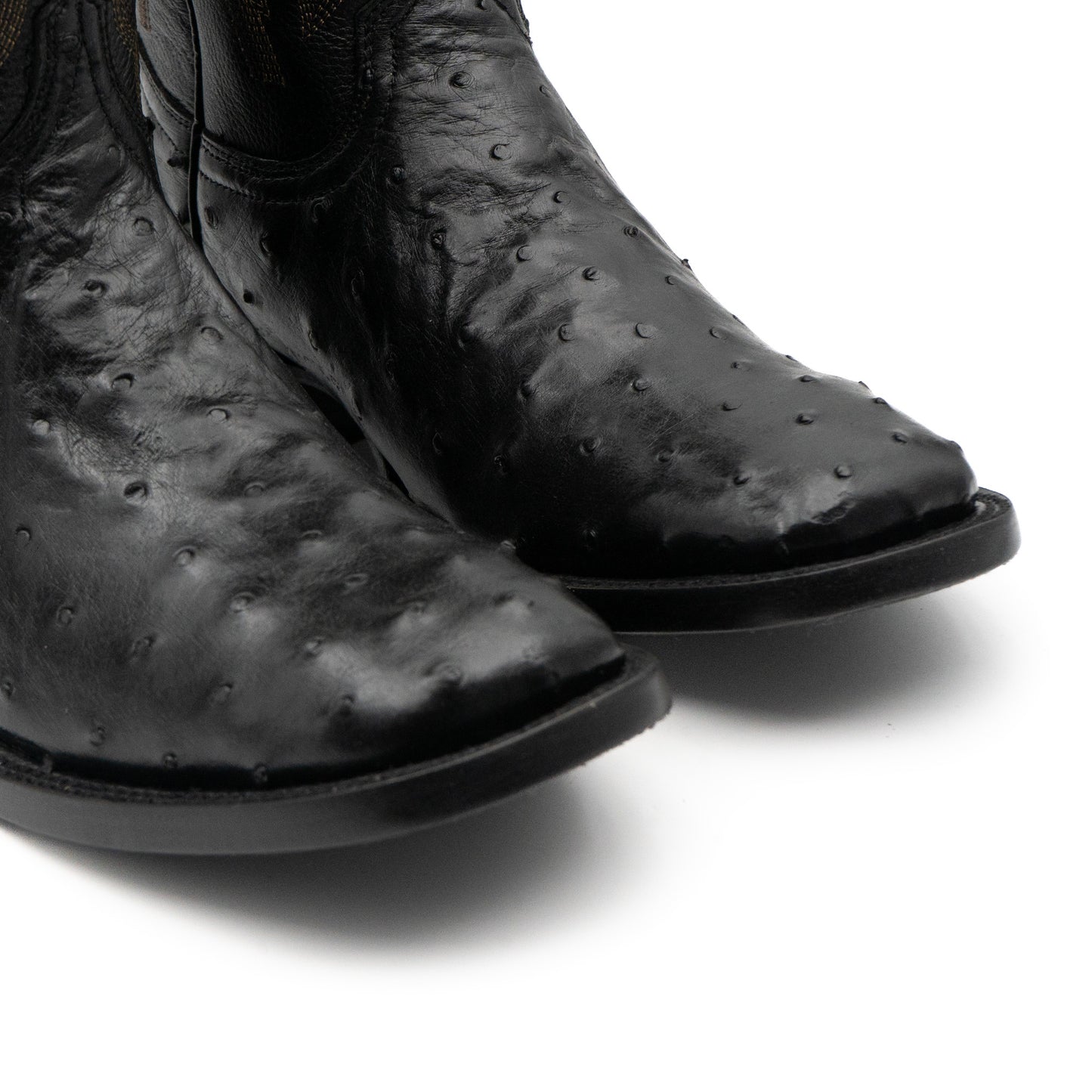 Bota Exótico Avestruz Negro