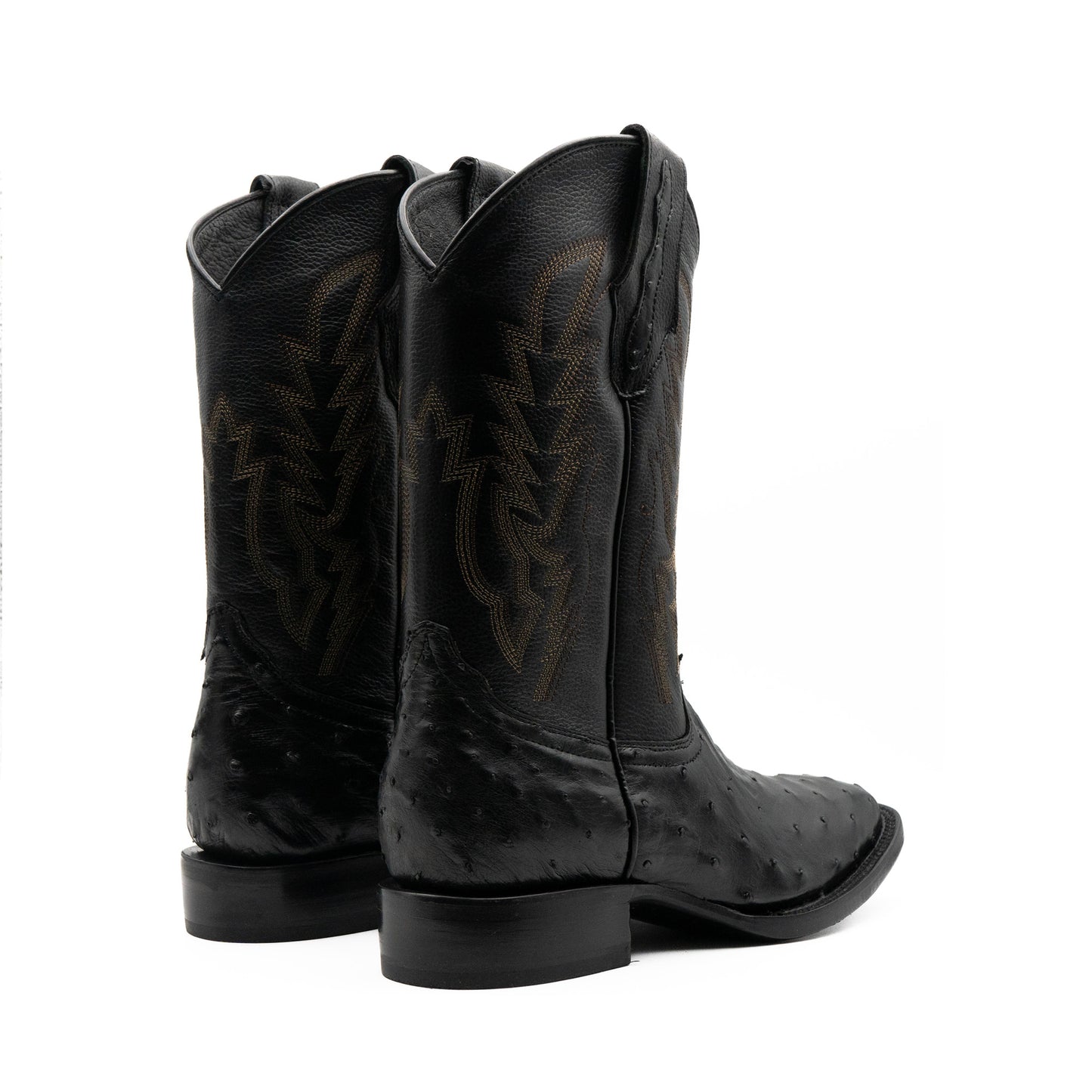 Bota Exótico Avestruz Negro