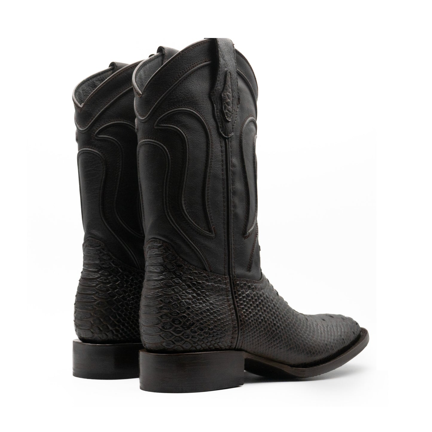 Bota Pitón exótico Café