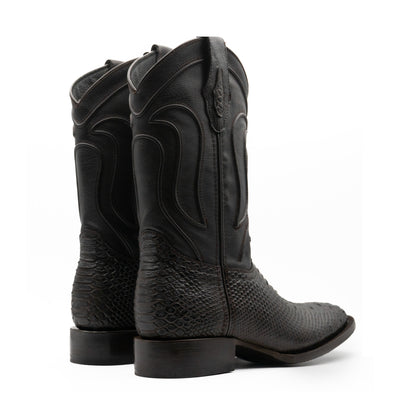 Bota Pitón exótico Café