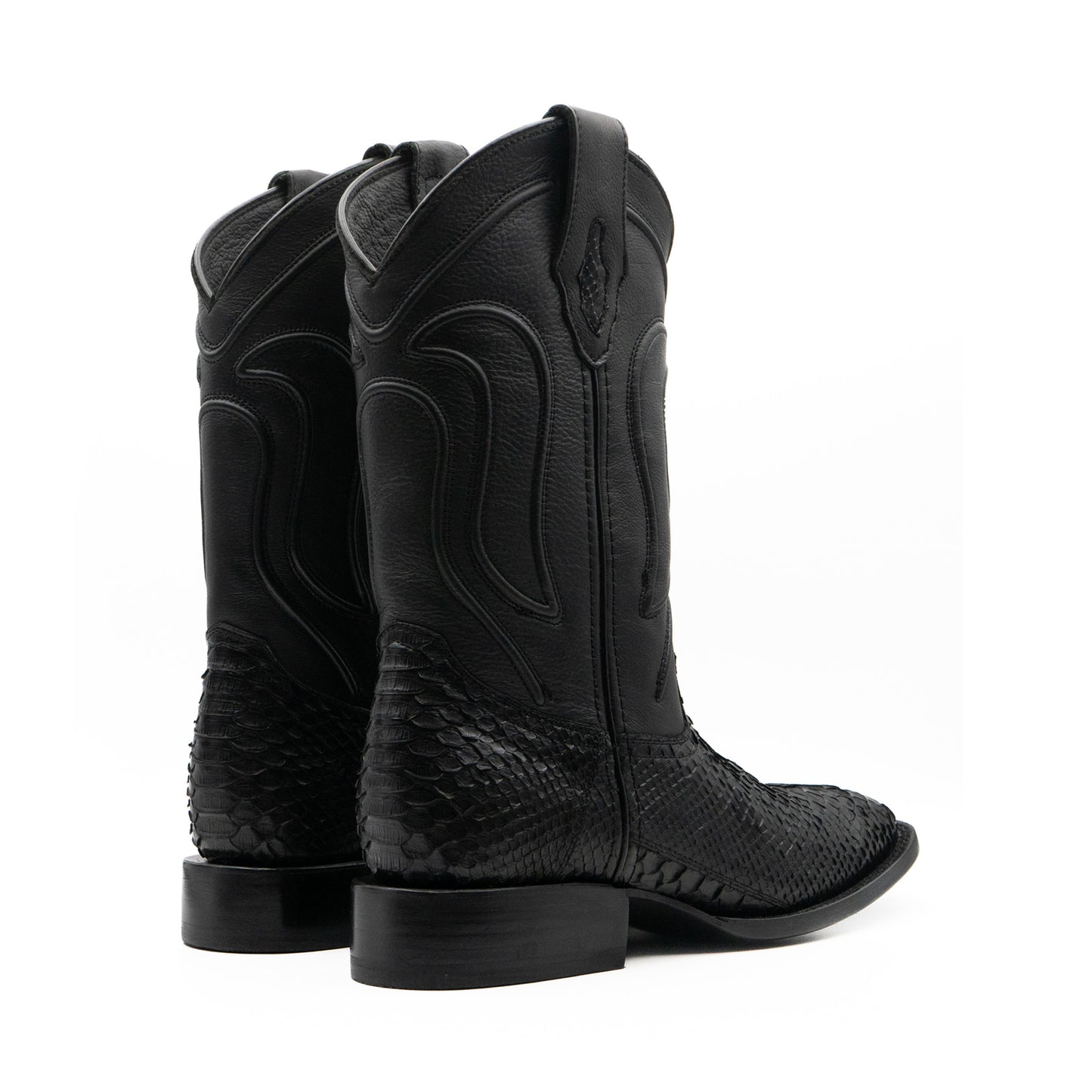 Bota Pitón exótico Negro