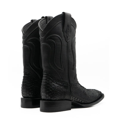 Bota Pitón exótico Negro