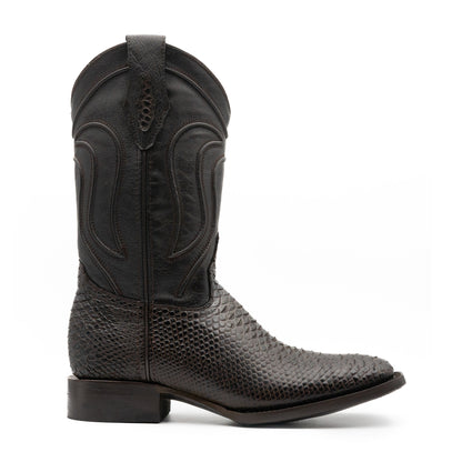 Bota Pitón exótico Café