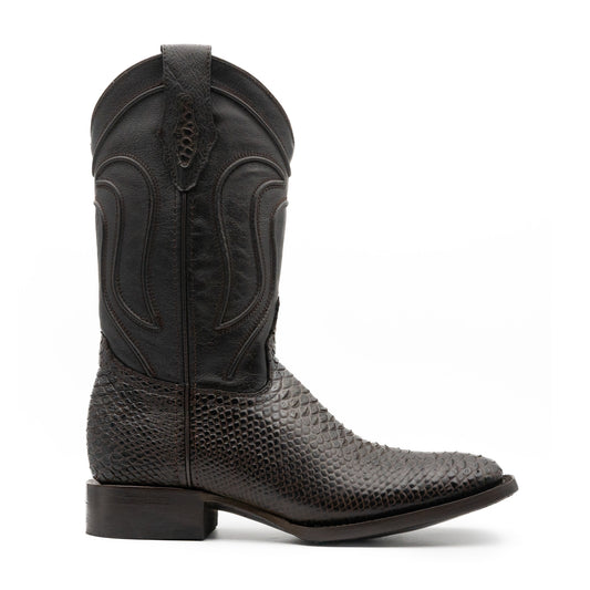 Bota Pitón exótico Café